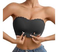 HANXIULIN Soutien Gorge delimira,Femme Bandeau Push Up Anti-dérapant Silicone Brassiere Boucle Avant Réglable Élastique Bustier Amovibles sans Armatures Brassière Tube Élastique