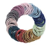 Hanyousheng Bandes Elastiques pour Cheveux, Multicolore Cravates Elastiques, Aucun Métal Élastiques Doux Élastiques Cravates à Cheveux, 200 Pièces 4.5cm Houchous de Cheveux pour Femme & Filles