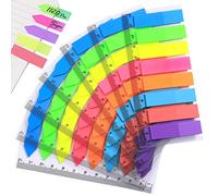 Hanyousheng Feuilles Notes Autocollantes, 1120 Pièces Étiquettes Séparateur, Marque Pages avec Carte Règle, pour Étiquettes Onglets Séparateur Guides D'index, Index Inscriptibles(8 Couleurs)