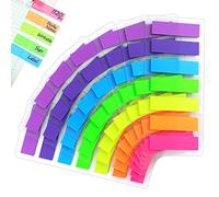 Hanyousheng Feuillets Notes Autocollants, 1120Pcs Marque Page Adhesives Notes, Onglets D'Index pour Étiquettes Onglets Séparateur Guides D'index (7 Couleurs)