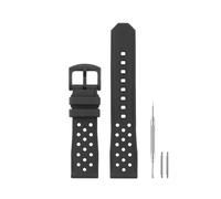 HANYTON Compatible avec TAG Heuer Watch 22 mm, bracelet de rechange en caoutchouc de silicone souple pour montre TAG Heuer Formula 1, noir