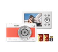 Hanzete Appareil photo numérique 1080p 56 MP Écran IPS 7,8 cm Zoom numérique 8x AF Auto Focus Anti-tremblement Détection du visage avec carte mémoire de 32 Go 2 piles Noël enfants adolescents