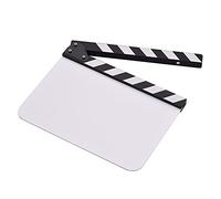 Hanzete Clap de cinéma en acrylique effaçable à sec avec bâtons blancs et noirs 30 x 24 cm