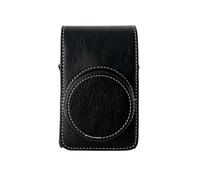 Hanzete Étui de protection en cuir PU pour appareil photo numérique Sac de rangement avec épaule amovible S Compatible avec RICOH GR2/GR3/GR3X G7X2/G7X3 RX100/ZV1/LX10/SX740/ZR1000/CCD, Noir