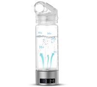 Hanzete Générateur d'eau hydrogène 400 ml Type-C rechargeable Technologie SPE Affichage LED Portable Hydrogène Ioniseur d'eau Machine pour la maison, les voyages, le bureau, l'exercice et la boisson