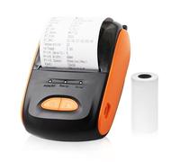 Hanzete Imprimante de reçus portable 58 mm Imprimante thermique mobile sans fil BT Mini Billet d'impression compatible avec Android iOS Windows avec 1 rouleau de papier thermique pour restaurant,