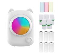 Hanzete Mini imprimante thermique instantanée d'étiquettes BT sans fil compatible avec l'application Android ou iOS Prend en charge les étiquettes de reçu, mémo, autocollants, notes, listes,