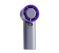 Hanzete Mini ventilateur de refroidissement rechargeable par USB Batterie 3600 mAh Réglage de la vitesse infinie 100 niveaux Écran LCD Puissance Vitesse du vent Technologie Turbo Boost