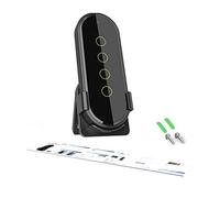 Hanzete Tuya Zigbee Intelnt Télécommande sans fil 2,5D en verre trempé incurvé avec fonction fluorescente Fonctionne avec les passerelles Zigbee