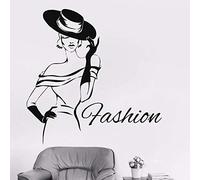 HANZHAO Arts Martiaux Budo Spirit Stickers Muraux Papier Peint Sexy Dames Mode Filles Conception Autocollants en Vinyle Mode Femmes Stickers Muraux Vêtements Boutique Fen 57x57cm