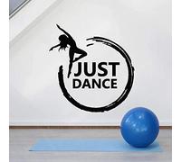 HANZHAO Danse Fille Mur de Danse Studio décoration intérieure Portes et fenêtres Autocollants en Vinyle Belle Fille Art Papier Peint Amovible Animaux Stickers muraux 57x59 cm