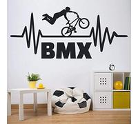 HANZHAO Stickers muraux VTT BMX Sports extrêmes Cascades Enfants Chambre Club décoration intérieure Vinyle fenêtre Autocollants Papier Peint créatif discothèque décoration Murale 30x67 cm