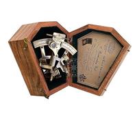Hanzla Collection Kelvin & Hughes 1917 Sextant nautique en laiton avec boîte en bois, sextant en laiton pour navigateurs, instruments de navigation, cadeau de mariage et de remise de diplôme