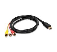 HANZMQIYJJ Câble RCA vers HDMI 59", convertisseur AV et émetteur pour téléviseur HD 1080p, lecteurs DVD et projecteurs LCD (conversion HDMI vers RCA uniquement)