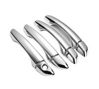 HANZOU Autocollant de garniture de poignée de porte de voiture, adapté for Peugeot, 2008 2020-2023, accessoires de style noir brillant Autocollant de garniture de poignée de porte de vé(Silver)