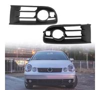 HANZOU Garniture couverture calandre phare antibrouillard avant voiture Convient for VW, Polo Typ 9N 2002 - 2005 Grille de protection pour pare-chocs avant d'autom(Left)