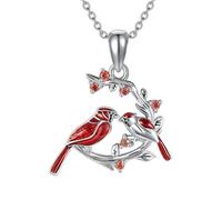 Hao Wu Xuan 1Pc Créatif Cardinal Arbre Branche Pendentif Collier Mode Hommes et Femmes Foi Bijoux Accessoires Couple Cadeau Parfait