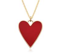 Hao Wu Xuan 26.5mm Multicolore Coeur Breloques Huile Goutte À Goutte Collier Pour Femmes Ras de Cou Chaîne Pendentif Bijoux Accessoires