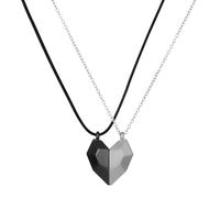 Hao Wu Xuan 2Pcs Couple magnétique Amour épissage clavicule chaîne Collier Romantique souhaitant Pierre Pendentif Collier fête Bijoux Cadeaux de la Saint-Valentin