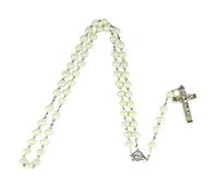 Hao Wu Xuan 8mm Glow dans Le Noir Rosaire Collier pour Pendentif Noctilucent Longue Chaîne Catholicisme Bijoux de Mode