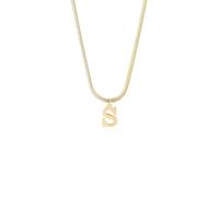 Hao Wu Xuan Alphabet A-Z Collier Pendentif en Acier Inoxydable pour Femmes Chaîne Serpent Lettre Initiale Clavicule Colliers Collier Bijoux