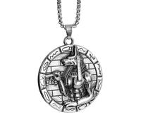 Hao Wu Xuan Ancre Chaîne Cubaine Vintage synthèse de Mode Lucifer avec Anubis Pendentif Colliers pour Hommes Femmes Egypte légende Bijoux Cadeaux Développer Chaîne