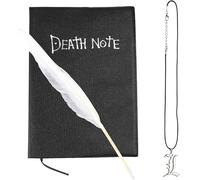 Hao Wu Xuan Anime Death Notes Personnage Collier Décoration Lettres L Collier Femmes Hommes Jeu de Rôle Bijoux Accessoires Coffret Cadeau Petit carnet + Plume + Collier L + Ensemble 3 pièces
