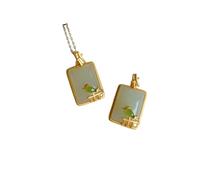 Hao Wu Xuan Argent incrusté naturel Hetian blanc Jade moineau pendentif collier rétro palais style adorable charme bijoux pour femmes