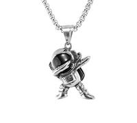 Hao Wu Xuan Astronaute Colliers en Acier Inoxydable Hommes Swag Hip Hop Rap Pendentif Chaîne Fête pour Amis Couples Bijoux Cadeau