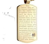 Hao Wu Xuan Bible Collier Hommes Pendentifs 316L Chaîne en Acier Inoxydable Hiphop Rock pour Mâle Punk Bijoux Noël Cadeau Accessoires
