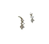 Hao Wu Xuan Boucles d’Oreilles en Zircon Brillant Boucles d’Oreilles de Luxe légères Boucles d’Oreilles Boucles d’Oreilles en Cristaux de Petit Cercle avec des Bijoux en Gril cubique Cadeaux