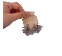 Hao Wu Xuan Boucles d’Oreilles Fleur Rose pour Femmes 2025 Violet élégant Boucles d’Oreilles Femme Aretes Mujer Moda