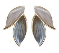 Hao Wu Xuan Boucles d’Oreilles Fresh Lovely Sweet Grey Leaf Stud Boucles d’Oreilles pour Femmes Accessoires de Bijoux de Mode coréens 2025