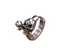 Hao Wu Xuan Boucles d’Oreilles Gothiques crâne Rose pour Les Hommes garçons, True Love Premier Tour Boucles d’Oreilles, Rock Punk Bijoux Cadeau