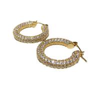 Hao Wu Xuan Boucles d’Oreilles Huggie Zircon de Mode pour Les Femmes Boucles d’Oreilles créoles de Forme Ronde géométrique Petites Grandes Boucles d’Oreilles Bijoux