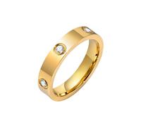 Hao Wu Xuan Bracelet d’Amour cubique d’amitié pour Femmes, Bracelets de Cercle de Couleur Or en Acier Inoxydable, Cadeau de la Saint-Valentin pour la fête d’Anniversaire