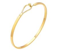 Hao Wu Xuan Bracelet jonc Femme en Acier Inoxydable, Bracelet à Barre Mince, Bijoux minimalistes