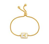Hao Wu Xuan Bracelet Lettre Coquillage, Bracelet Initial à Breloques pour Femmes, chaîne en Acier Inoxydable, Alphabet réglable, Bijoux, Cadeaux pour Femmes, Filles