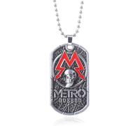 Hao Wu Xuan Cadeau Jeu Metro Exodus 2033 Collier Pendentifs Classique Dog Tag Crâne Cadeau Ras de Cou Femmes Hommes Bijoux Accessoires