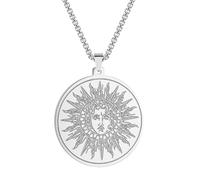 Hao Wu Xuan Chaîne de Corde Dieu du Soleil Hélios Collier Pendentif Femmes Amulette synthétise Déesse des Bijoux Cadeau Collier Grec Ancien