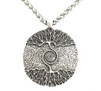 Hao Wu Xuan Chaîne de Corde Pendentif Nostalgia Arbre de Vie Collier Arbre du Monde Cadeau Viking Yggdrasil Talisman Nordique