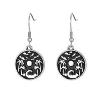 Hao Wu Xuan Charm Soleil & Lune Boucles d’Oreilles Femmes Acier Inoxydable Été & Hiver Stud Boucle d’Oreille Pendentif Femme Bijoux Élégants Cadeaux Créatifs