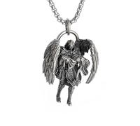 Hao Wu Xuan Classique Dieu Ange Rédemption Fille Pendentif Collier Hommes Femmes Rétro Punk Tendance Bijoux Cadeau
