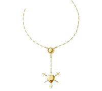 Hao Wu Xuan Coeur Croix Pendentif Collier Femme Foi Clavicule Chaîne Christianisme Bijoux