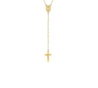Hao Wu Xuan Coeur Vierge Marie Rosaire Perle Croix Collier pour Femmes, Longue Chaîne Croix Pendentif Bijoux Catholiques