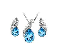 Hao Wu Xuan Collier Boucles d’Oreilles Set Bleu 1 SetBoucles d’Oreilles Bijoux Cadeau d’Anniversaire