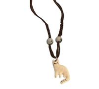 Hao Wu Xuan Collier élégant sur Le thème des Chats Bijoux Longueur réglable Corde Chaîne Collier Accessoire sur Le thème des Animaux pour Femmes Et Filles Chats Propriétaires Collier