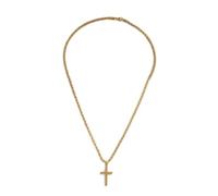 Hao Wu Xuan Collier Pendentif Croix pour Hommes Femmes Minimaliste Couleur Or Bijoux mâle Femme Colliers Ras de Cou Cadeaux