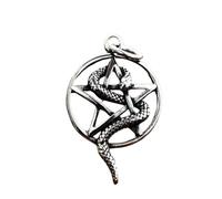 Hao Wu Xuan Collier pendentif en forme d’étoile à cinq branches en forme de serpent Punk motard pour hommes Mode féminine