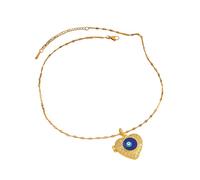 Hao Wu Xuan Collier Photo Coeur verrouillé personnalisé pour Les Femmes, Pendentif Mauvais œil, Collier d’Images personnalisées, Cadeau d’Anniversaire de fête